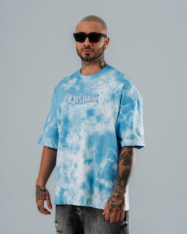 Camiseta Oversize Acid Wash Heaven Blue