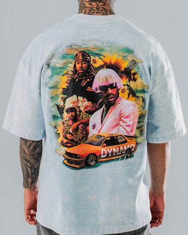 Camiseta Oversize Acid Wash Retro Icons