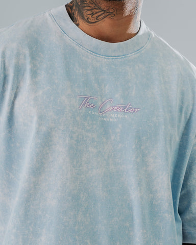 Camiseta Oversize Acid Wash Retro Icons