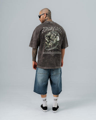 Camiseta Oversize Acid Wash The Dark