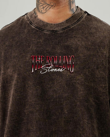Camiseta Oversize Acid Wash The Rolling Stones