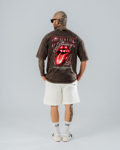 Camiseta Oversize Acid Wash The Rolling Stones