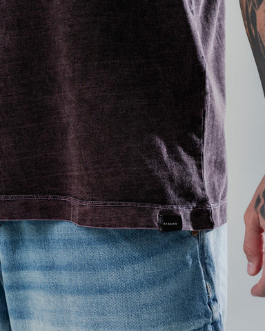 Camiseta Oversize Básica Lavanda Acid Wash