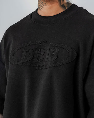 Camiseta Oversize DB13 Negro con Bordado