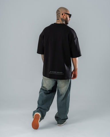 Camiseta Oversize DB13 Negro con Bordado