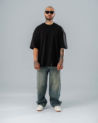 Camiseta Oversize DB13 Negro con Bordado
