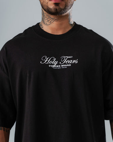 Camiseta Oversize Negro Holy Tears