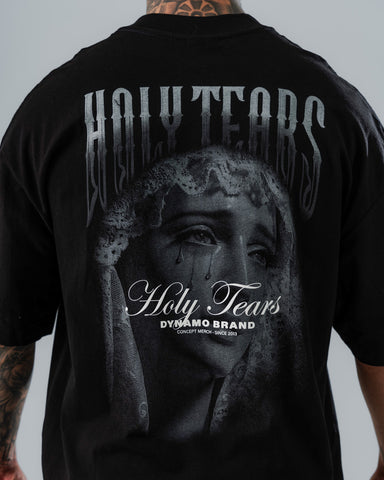 Camiseta Oversize Negro Holy Tears