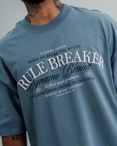 Camiseta Oversize Rule Breaker Blue