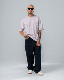 Camiseta Para Hombre Oversize Básica Lila