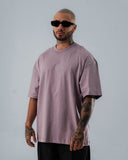 Camiseta Para Hombre Oversize Básica Pastel Purple
