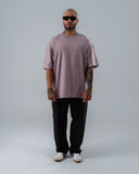 Camiseta Para Hombre Oversize Básica Pastel Purple