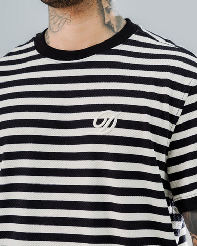Camiseta Regular Rayas Black & White