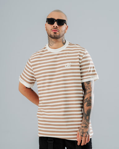 Camiseta Regular Rayas Sand