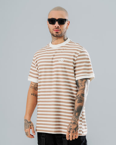 Camiseta Regular Rayas Sand