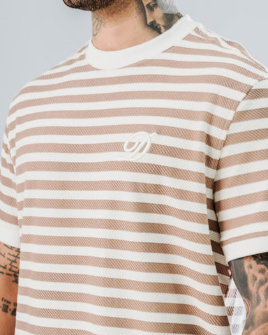Camiseta Regular Rayas Sand