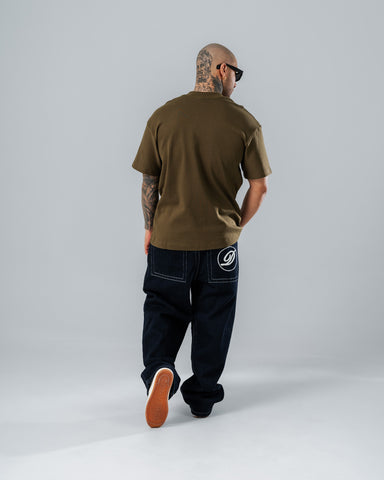 Camiseta Relaxed Fit Basico Verde Militar