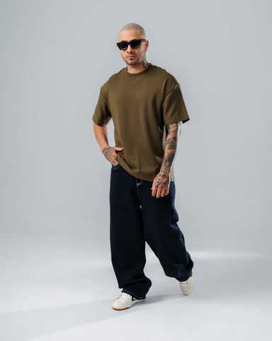 Camiseta Relaxed Fit Basico Verde Militar