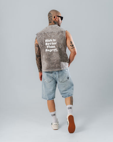 Camiseta Sin Manga Boxy Fit Take the Risk