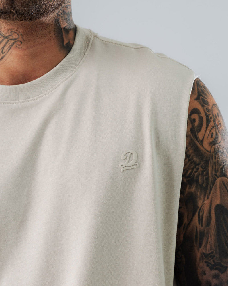 Camiseta Sin Mangas Gris Claro Essential D