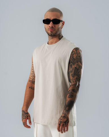 Camiseta Sin Mangas Gris Claro Essential D