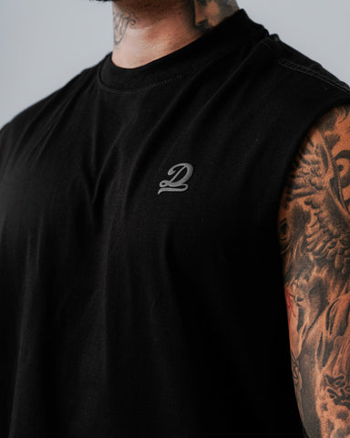 Camiseta Sin Mangas Para Hombre Negra