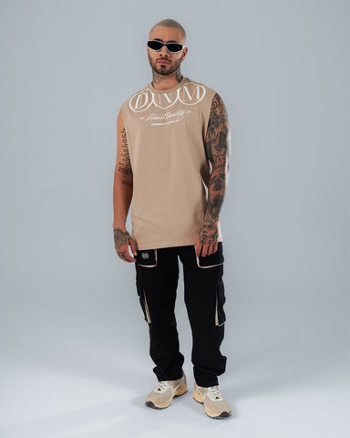 Camiseta Sin Mangas Para Hombre Taupe DNM