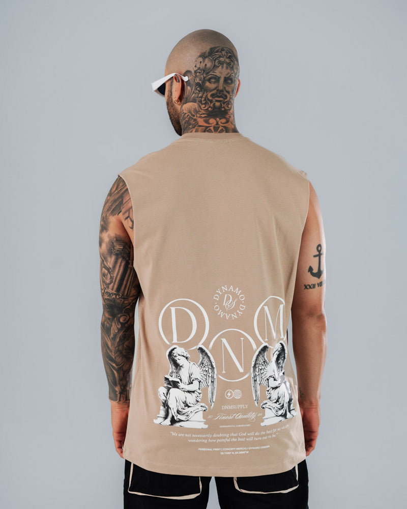Camiseta Sin Mangas Para Hombre Taupe DNM