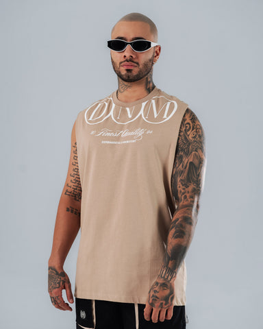Camiseta Sin Mangas Para Hombre Taupe DNM