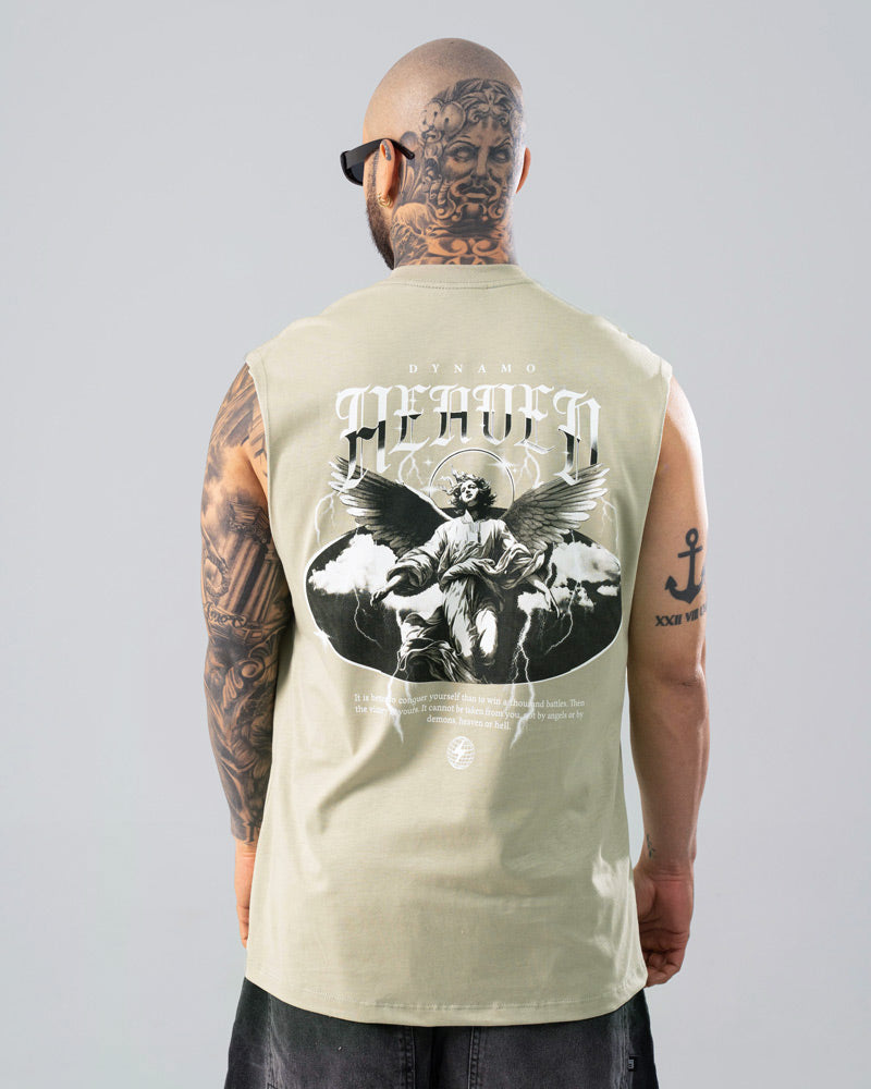 Camiseta Sin Mangas Para Hombre Verde Laurel Heaven