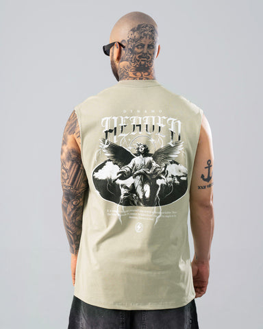 Camiseta Sin Mangas Para Hombre Verde Laurel Heaven
