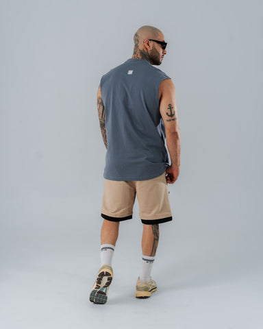 Camiseta Sin Mangas Regular Azul Rochozo Essential