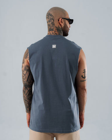 Camiseta Sin Mangas Regular Azul Rochozo Essential