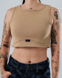 Crop Top Arena Para Mujer Corte Imperio