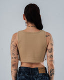 Crop Top Arena Para Mujer Corte Imperio