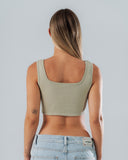 Crop Top Essential Verde Laurel