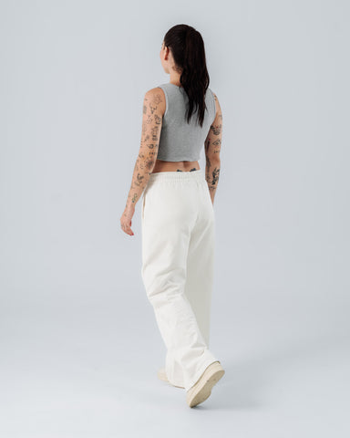 Crop Top Gris Jaspe Para Mujer Corte Imperio