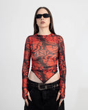 Crop Top Inferno Red