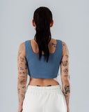Crop Top Para Mujer Azul Essential