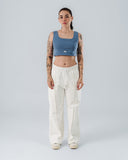 Crop Top Para Mujer Azul Essential