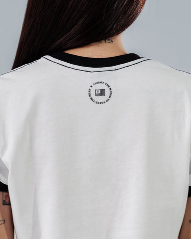 Crop Top Para Mujer Regular Contrast Edge
