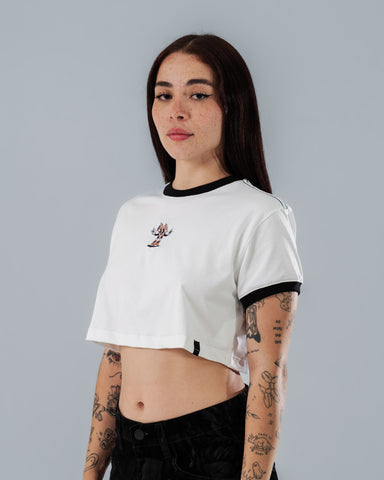 Crop Top Para Mujer Regular Contrast Edge