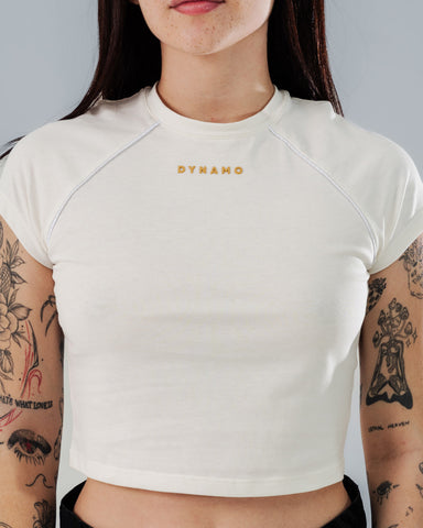Crop Top Para Mujer Regular Essential Ivory