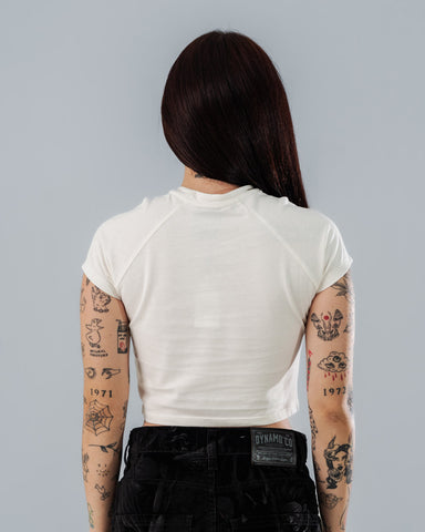 Crop Top Para Mujer Regular Essential Ivory