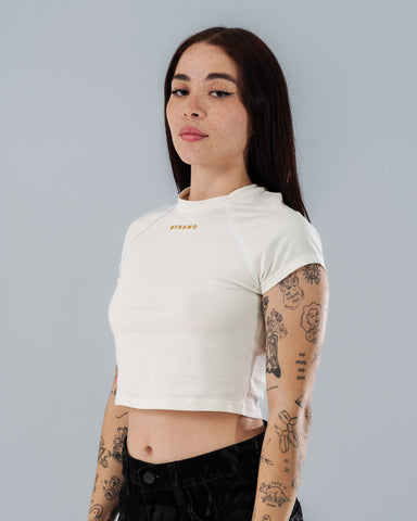 Crop Top Para Mujer Regular Essential Ivory