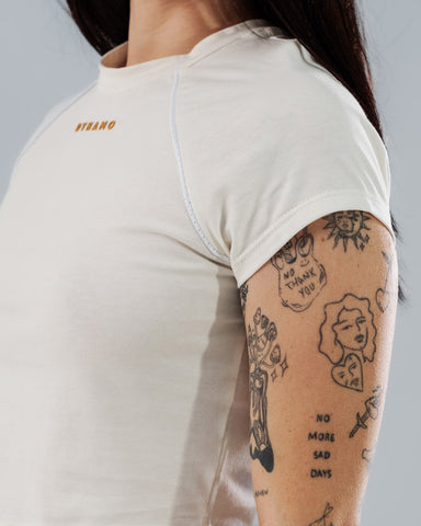 Crop Top Para Mujer Regular Essential Ivory