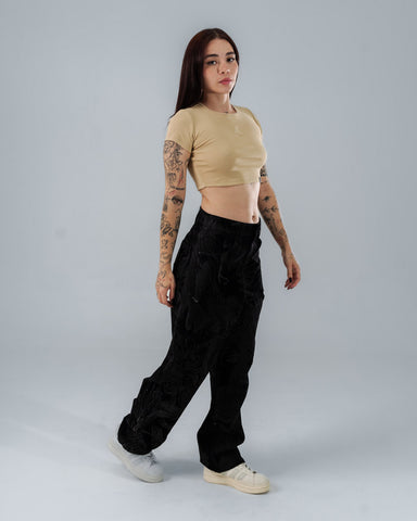 Crop Top Para Mujer Regular Sand