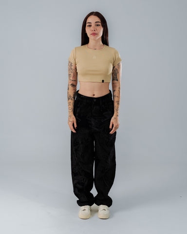 Crop Top Para Mujer Regular Sand