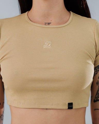Crop Top Para Mujer Regular Sand
