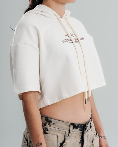 Crop Top Blackheat  con Capucha